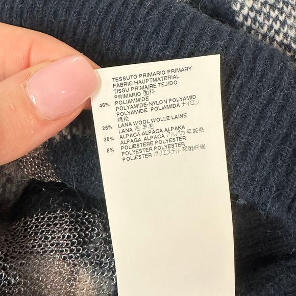 Maison Martin Margiela Plaid Crewneck Sweater Wool Alpaca Blend Open Knit - Picture 11 of 11